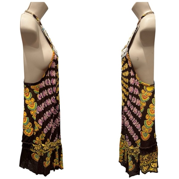 Free People Boho Tunic Dress Sz S Beach Cover Up ASO Miley Cyrus Ashley Tisdale - Picture 7 of 13